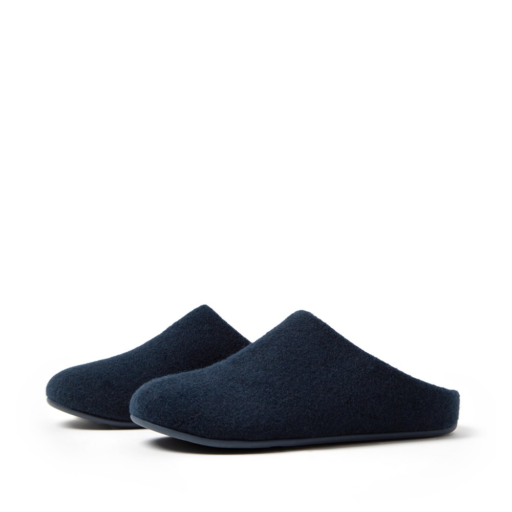 Fitflop Womens Slippers - Chrissie Felt - Navy - 180-YZNXKE
